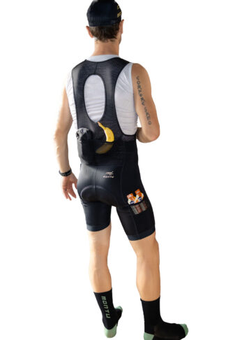Montu Canopic Cargo Bib Shorts, rear view.